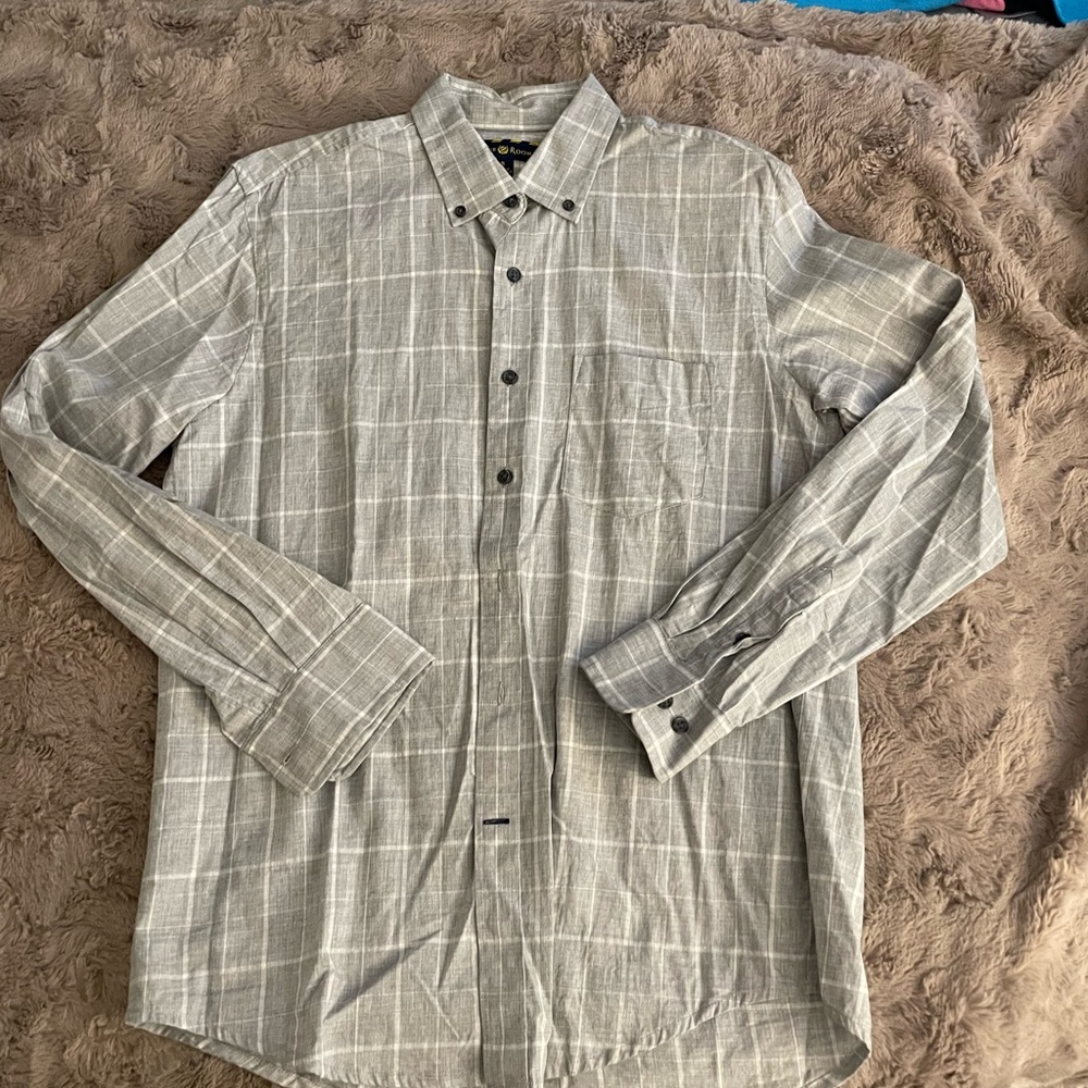 Men's Gray Checkered Shirt
